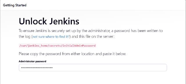 Jenkins getting started page
