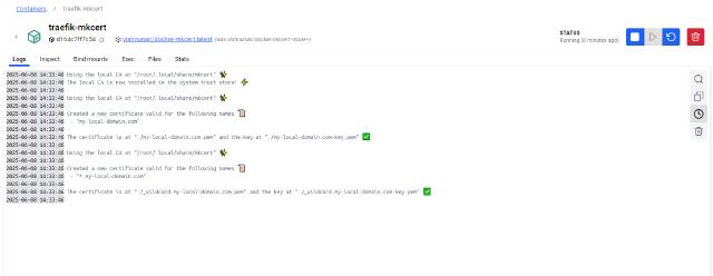 Docker Desktop mkcert logs